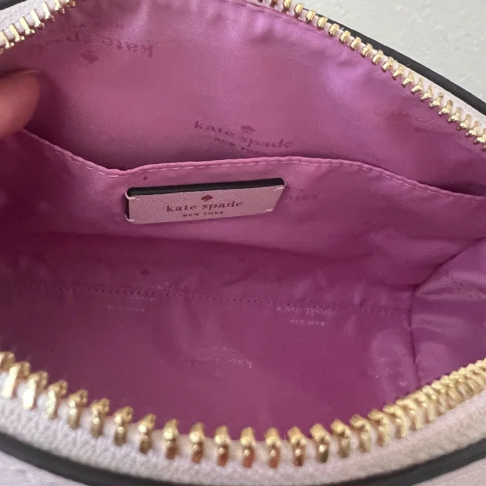 SET🩷 Kate Spade Madison Duffle Crossbody Bag & Wallet Heart Studs Powdered Sugar - Picture 6 of 16